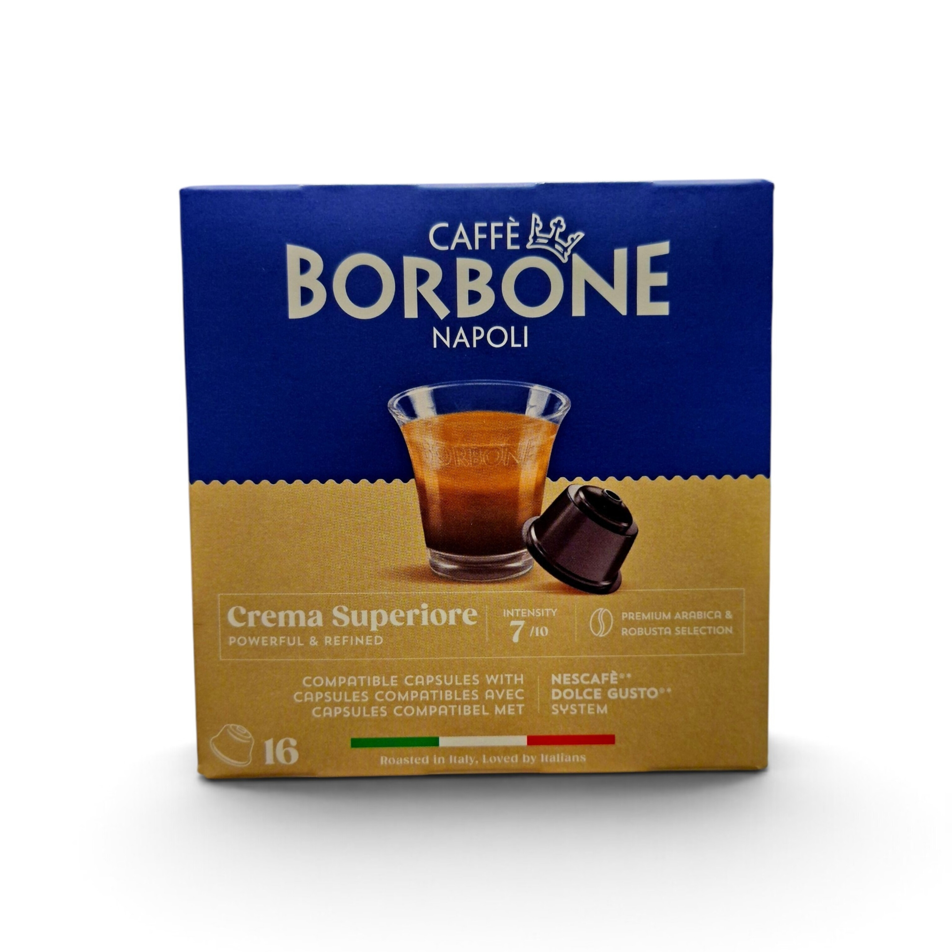 کپسول قهوه دولچه گوستو بوربن کرما سوپریور(crema superiore) 16 عددی