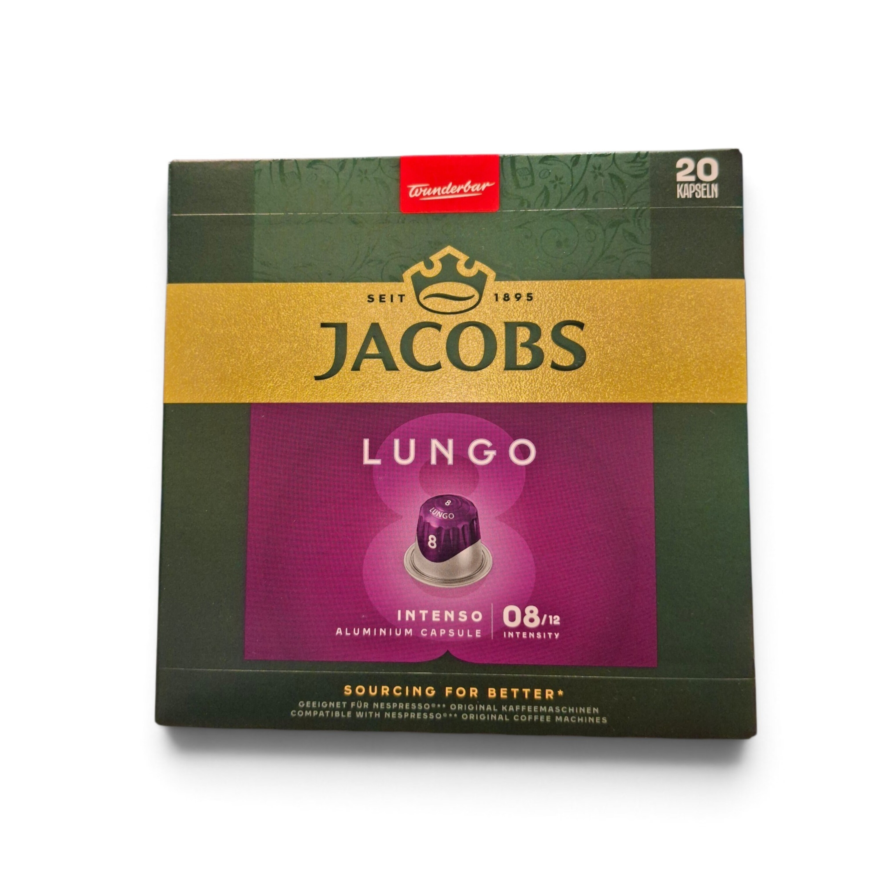 کپسول قهوه نسپرسو جاکوبز لانگو اینتنسو(LUNGO INTENSO) 20 عددی