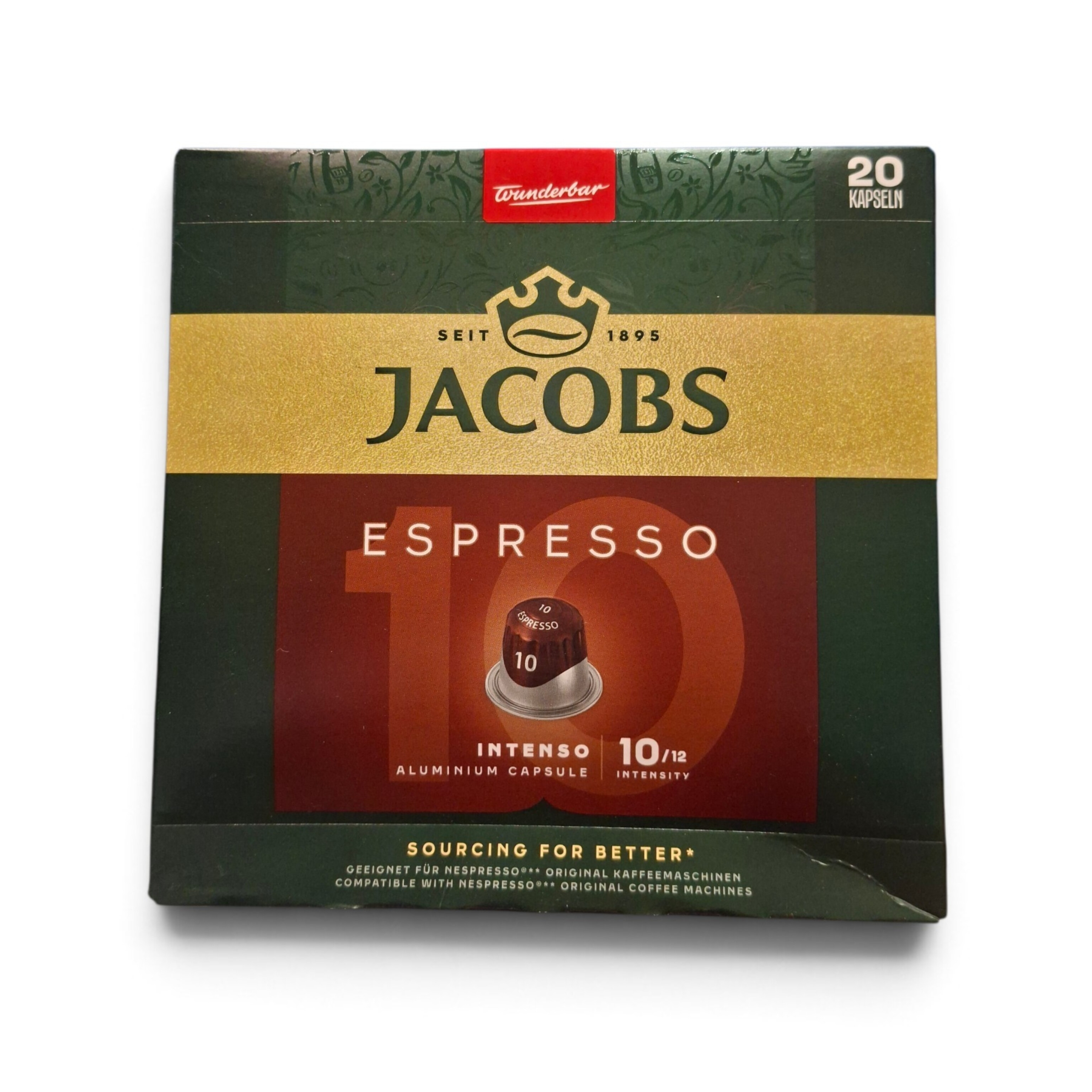 کپسول قهوه نسپرسو جاکوبز اسپرسو اینتنسو(ESPRESSO INTENSO) 20 عددی