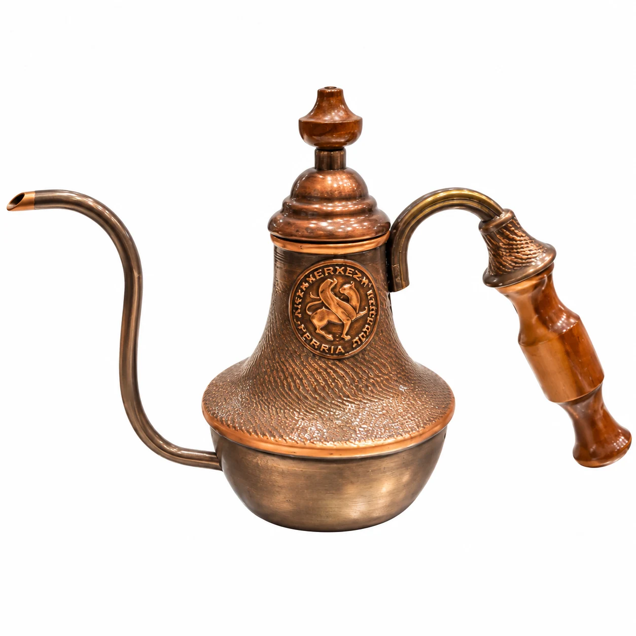 کتل تخصصی دم‌آوری قهوه (Gooseneck) طرح سنتی مسی