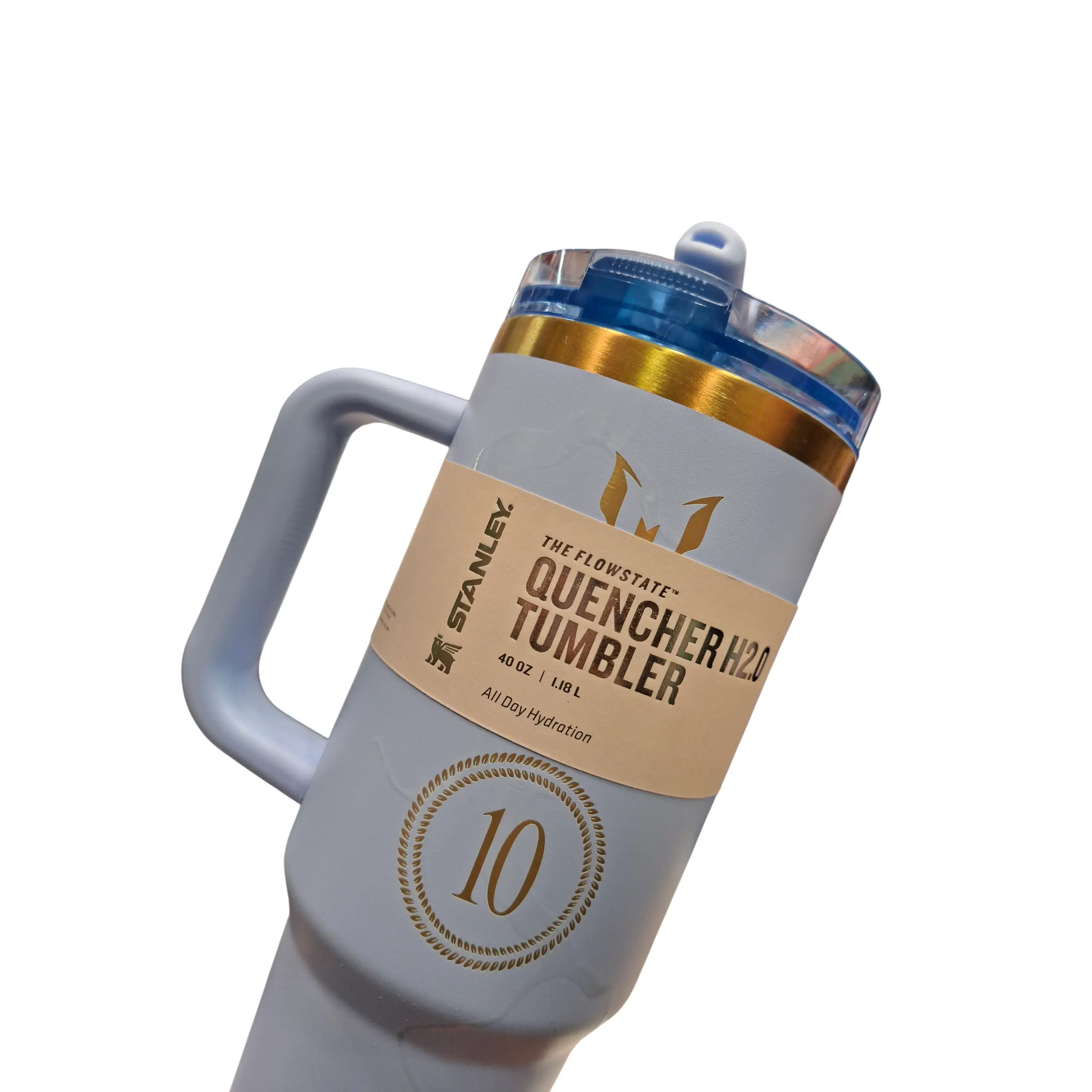 تراول ماگ استنلی (Stanley) مدل Quencher H2.0 Tumbler طرح لیونل مسی (Number 10) گنجایش 1.18لیتری